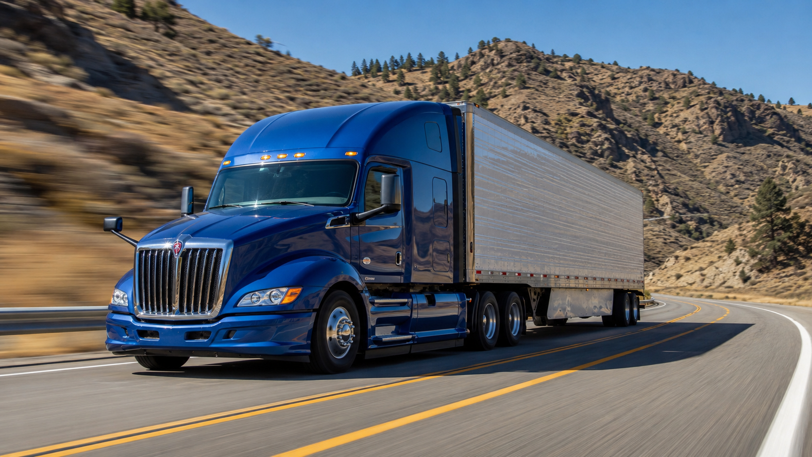 Vasilev Inc tractor-trailer running an expedited load on the highway